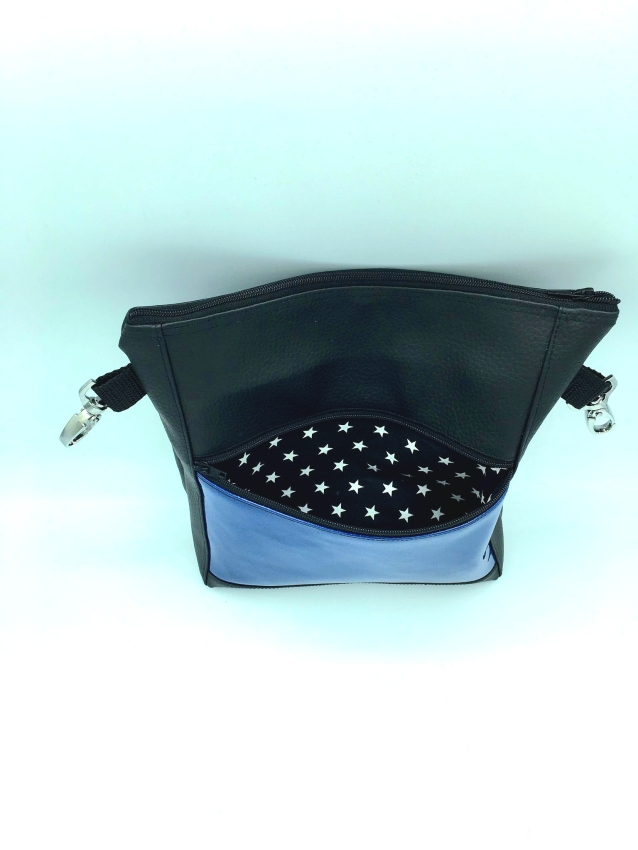 Gassitasche / Cross Bag / Hip Bag schwarz blau
